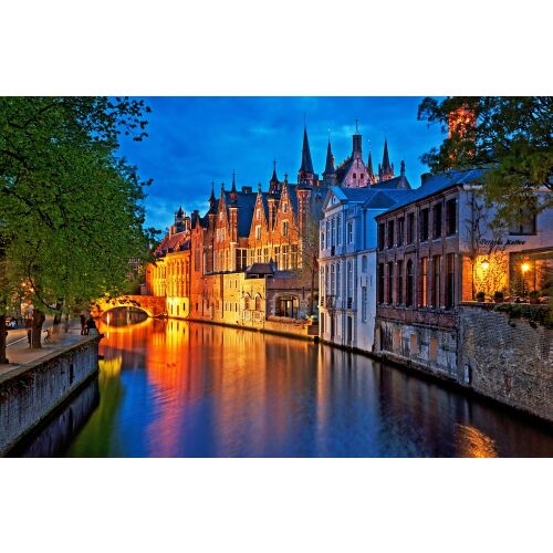 Öntapadó és mosható fali fotótapéta, séta Brugge városában, Belgium - Tapéta
