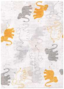 Textil pelenka 1db - Elefánt #szürke-sárga 30434792