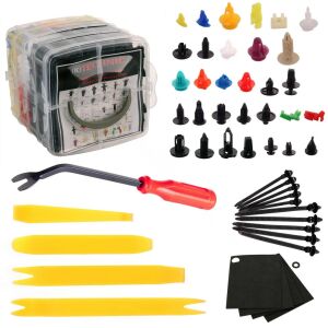 Set universal de cleme pentru tapiterie (cleme, fixatoare, demontatoare) 1240 bucati TC TEchnic 145393370 - Elemente de fixare a caroseriei vehiculului