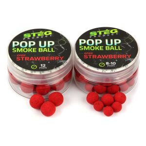 Stég pop up smoke ball 12mm 10g strawberry 146271072 - Lebegő csali