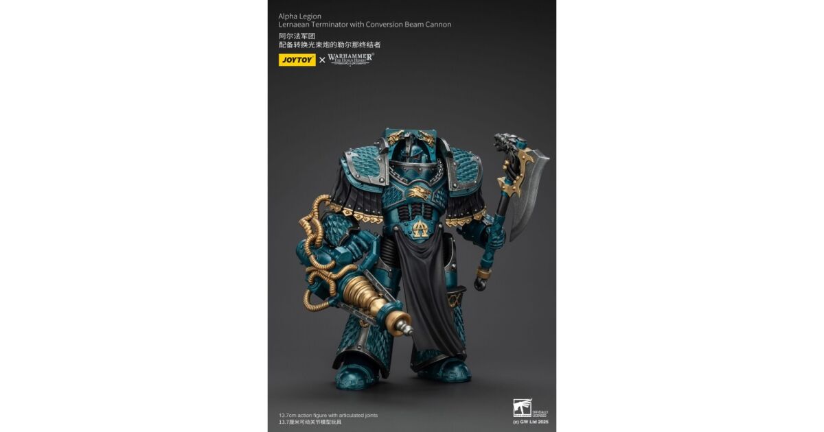 JOYTOY Warhammer 40k 1/18 - Action Figure Alpha Legion Lernaean Terminator Con Volkite Charger (13,7 Cm) - 5