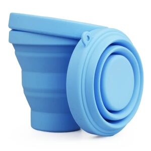 Sterilisator-Menstruationstassen, Linovit®, faltbar, medizinisches Silikon, wiederverwendbar, 230 ml, Hellblau