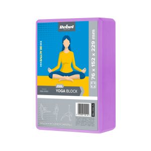 Cube, Yogablock aus EVA-Schaum 120g, lila, REBEL ACTIVE 145402324 - Heimtraining