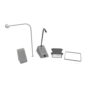 Felszíni interkom készlet ragasztóval rögzíthető mikrofonnal az üvegre, indukciós hurokkal, STS-K058