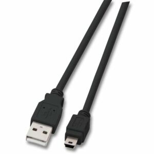 Cabl USB2.0 EFB A-Mini B (5 pini), Oțel-Oțel, 0.5m, alb, Clasic 145402516 - Cabluri de date