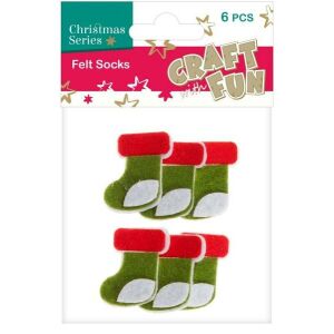 Ozdoba BN Skarpeta filc 6szt CF 145402665 - Dekoracja świąteczna