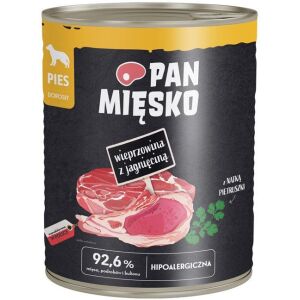 Pan Mięsko nedves kutyaeledel Sertéshús bárányhússal 800 g