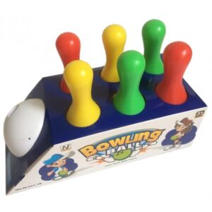 Kręgle plastikowe + akc. w pudełku NL021-1B MC 145402947 - Gra na świeżym powietrzu