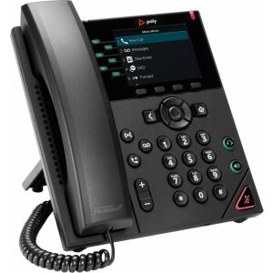[RR] VVX 350 6-vonalas asztali üzleti IP telefon dupla 10/100/1000 Ethernet porttal. Csak PoE. Tápegység nélkül szállítva. 145403210 - VoIP berendezés