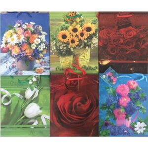 Panorama Torebka ozdobna laminowana PL-6 zestaw 44 kwiaty 145403386 - Ambalaje cadouri