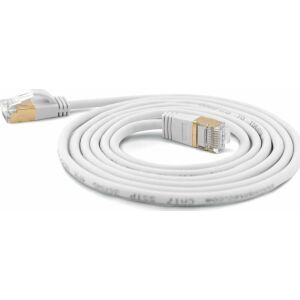 Cablu de rețea Wantec SSTP CAT7 Ste. CAT6a d=4mm 0,10m alb 145403726 - Cabluri UTP