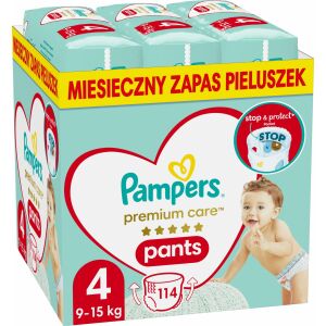Pampers Pants Premium Care 4, 9-15 kg, 114 db.