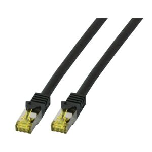 Cablu de rețea EFB RJ45 S/FTP, Cat.6A, LSZH, Cat.7, lungime 2m, negru 145403952 - Cabluri UTP