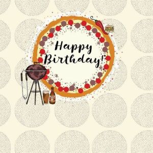 Creare Clară Karnet pătrat CL0122 Ziua de Naștere Grătar 145403966 - Șervețele