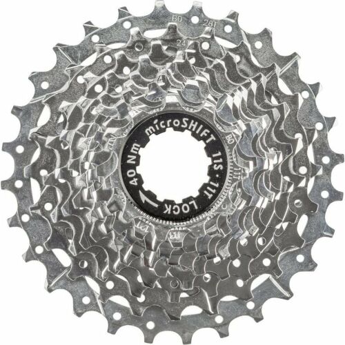 Microshift Kasett MICROSHIFT CENTOS 11-sebességes, Acél, Shimano kompatibilis, 11-12-13-14-15-17-19-21-24-28-32, króm, (ÚJ) 145403971