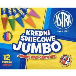 Astra Kredki świecowe Jumbo 12 kolorów 145404760 - Narzędzie do rysowania