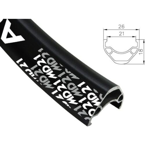 Alexrims MTB kerék ALEXRIMS MD21 27,5"x36 furat Tubeless Ready tárcsafék kapszlis fekete 145405263