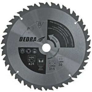 Dedra Tarcza do piły tarczowej 350x30mm 24z. z płytkami HM i ogranicznikiem posuwu - HL35024 145405366 - Accesorii pentru unelte