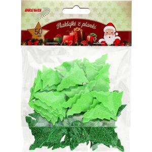 BREWIS Naklejki z pianki PVX 09 Choinki brokatowe 145405447 - Dekoracja świąteczna