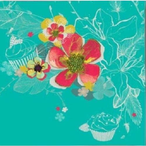 Clear Creation Karnet Swarovski kwadrat Kwiaty (CL2910_BL) 145405536