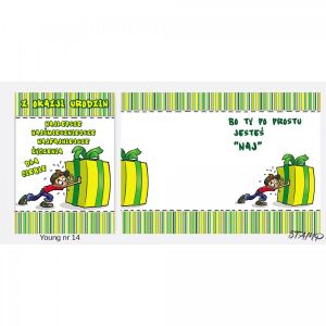 Stamp Karnet Young B6 + koperta wzór nr 014 Urodziny 145405563 - Dom i ogród