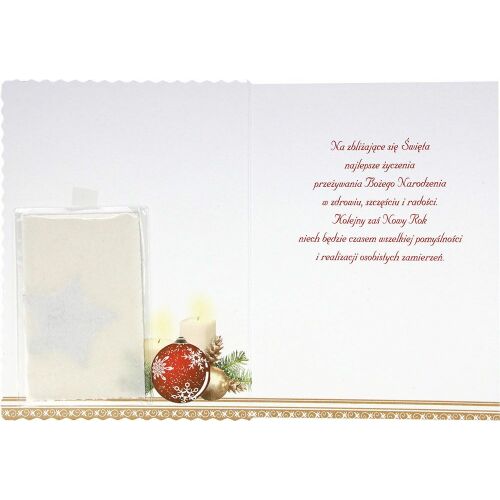 Top Karnet Graficzny B6 Boże Narodzenie Z opłatkiem Świecki (10szt) MIX 145405660