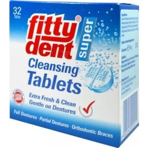 Fittydent Fittydent, Erős tisztító tabletta fogpótláshoz, Dentaid, 32 db