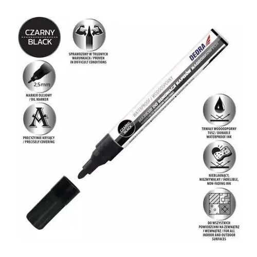 Dedra Marker sírfeliratok felújításához fekete, 1 db. 145406267