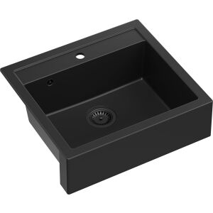 Chiuveta BILL 110 GRANITEQ incasabila cu 1 vas 600x540x205 mm, scurgere pur carbon/negru 145406775 - Chiuvete de bucătărie
