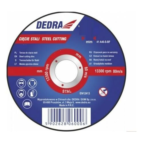 Dedra vágókorong 125x1.0x22.2 mm acélhoz 145406851