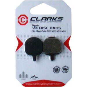 Clarks Fékbetét HAYES (Sole, GX2, MX2, MX3, MX4) organikus 145406902 - Kerékpár fékbetét