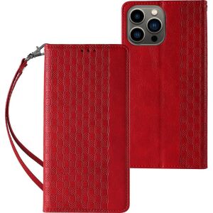 Hurtel Magnet heveder tok iPhone 14 Plus Flip Cover Wallet Mini nyakpánt állvány piros