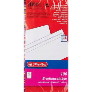 Herlitz boríték DL önragasztó ablak nélkül 100 db-os csomag 145407822 - Boríték