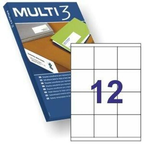 MULTI 3 A4 Címke Matricák 70 x 67.7 mm, 100 Lap, tintasugaras, lézer, fénymásoló - Etikett címke