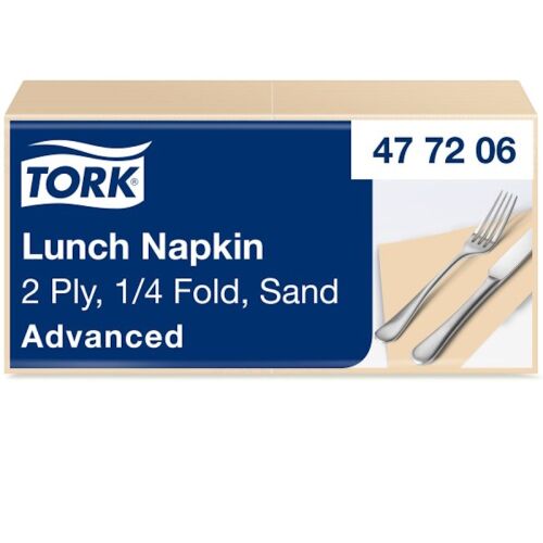 Tork Tork - Serwetki lunchowe, advanced, 2-warstwowe - Piaskowe 145408022