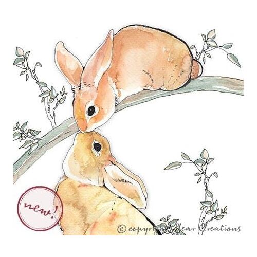 Creare clară Karnet Swarovski pătrat Iepuri pe ramură (CL1213_BL) 145409128