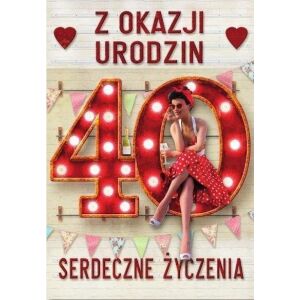 Trend Card de felicitare Zi de naștere mare 40 TDF24 145409131 - Felicitări, invitații