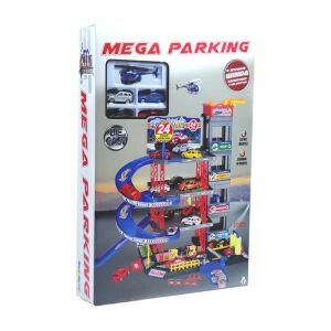 PROMO Garaż parkoló 4 szintes + 4 autó + 1 helikopter 1000827