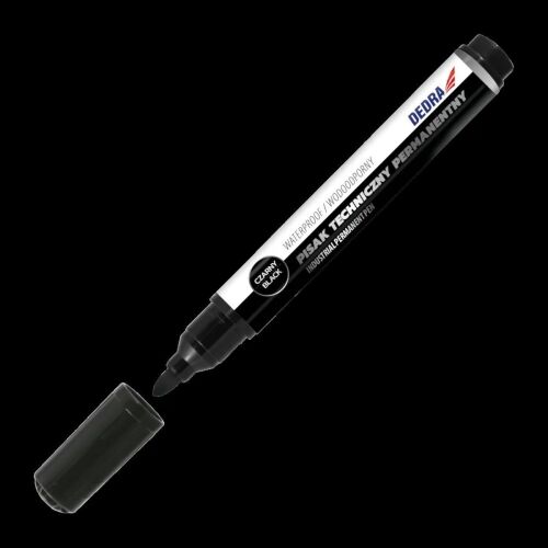 Állandó ipari marker, 2 db-os készlet, fekete, Dedra 145410265