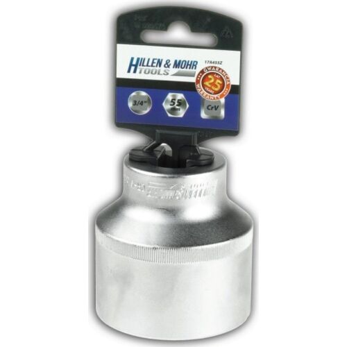 Hillen &amp; Mohr dugókulcs 55 mm 3/4" hatlapú PVC tartóval 145410282