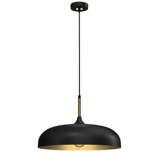 Pendelleuchte Milagro Pendelleuchte LINCOLN SCHWARZ/GOLD 1xE27 45cm 145410565 - Hängeleuchten