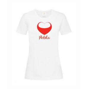 Koszulka damska z nadrukiem serce Polska M 145410618 - Dla kobiet