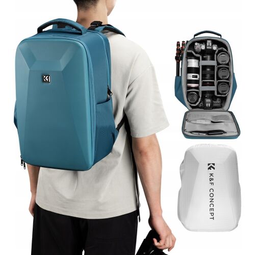 K+F Fotó hátizsák DSLR fényképezőgéphez Canon Nikon Sony K&F / KF13.134v2 kék 145410735