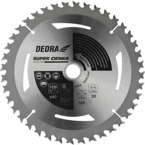 Dedra körfűrészlap 185x20x1,6 mm Z24 keményfémlapkás fához