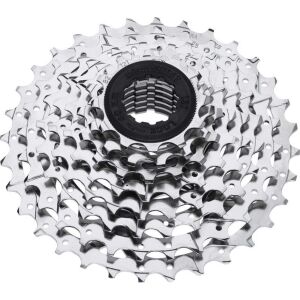 Microshift Kasett MICROSHIFT MEZZO/R8, 8-sebességes, Acél, Shimano kompatibilis, 11-13-15-18-21-24-28-34, Nikkel (NEW) 145412020 - Kerékpár racsni