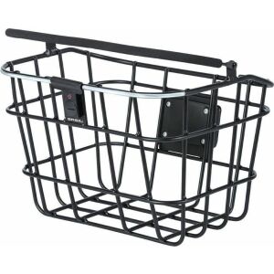 Basil Kormánykosár BASIL BREMEN ALU BE/KF NORDLICHT alumínium + Világítás + Rögzítő lemez BASIL BASEASY + KLICKFIX ADAPTER PLATE rendszer kormányrúdra és kormányra rögzítéshez (tartó nélkül) (NEW)