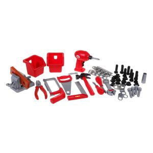 Duży Warsztat dla dzieci 3+ Stolik narzędziowy 55 el. + Elektryczna wkrętarka + Funkcje interaktywne 145413198 - DIY