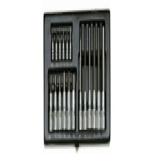 Proxxon Zestaw nasadek trzpieniowych imbusowych hex 1/4" 1/2" H2-H14 krótkie i długie 18szt. (PR23100) 145413200 - Klucz do wtyczek