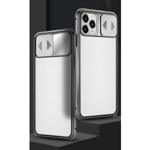 Wozinsky Magnetic Cam Slider Case Mágneses tok 360 teljes telefon üveg képernyő fedél Huawei P40 fekete