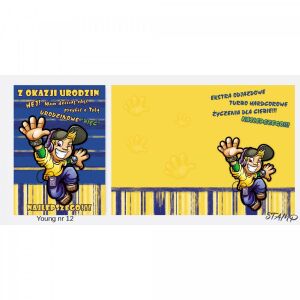 Stamp Karnet Young B6 + koperta wzór nr 012 Urodziny 145413531 - Dom i ogród